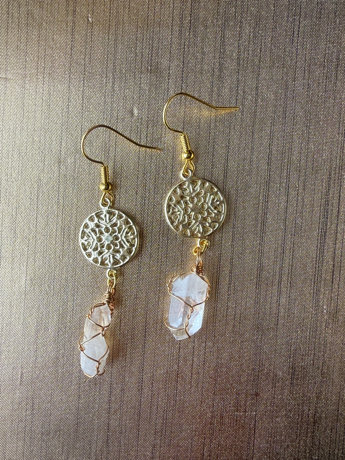 Medallion Crystal Dangles