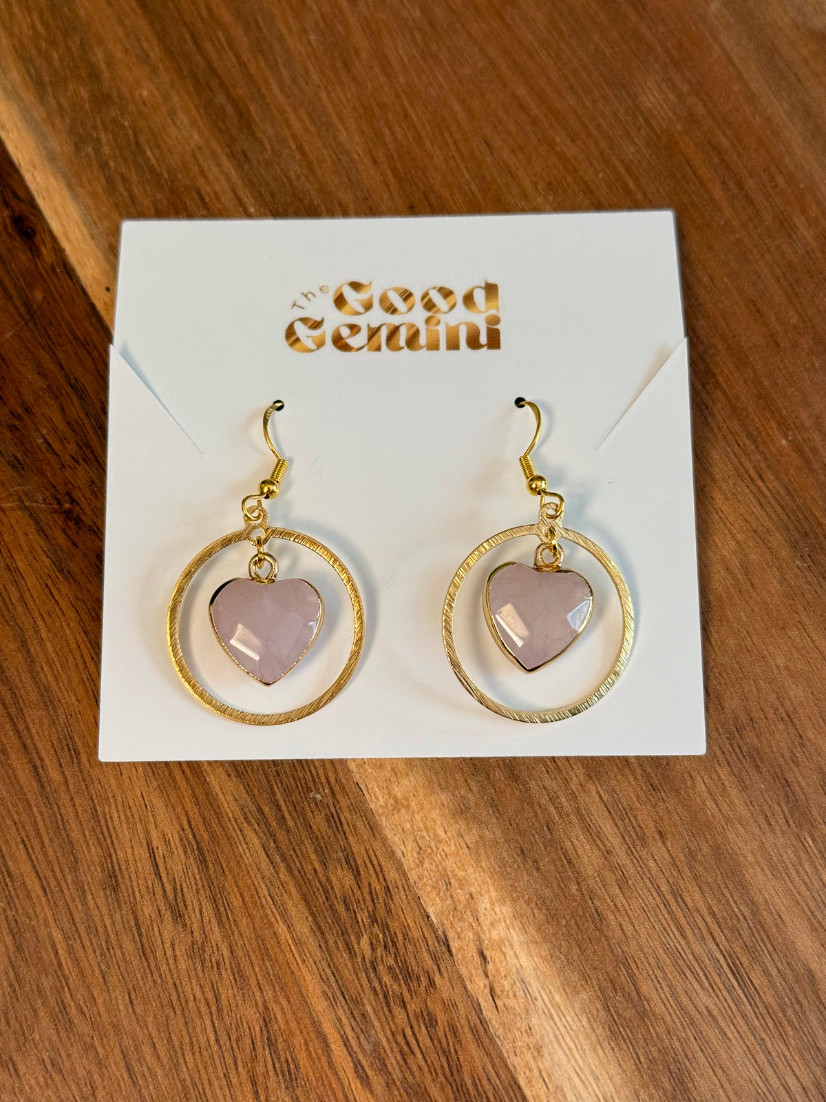 Rose Quartz Heart Halos