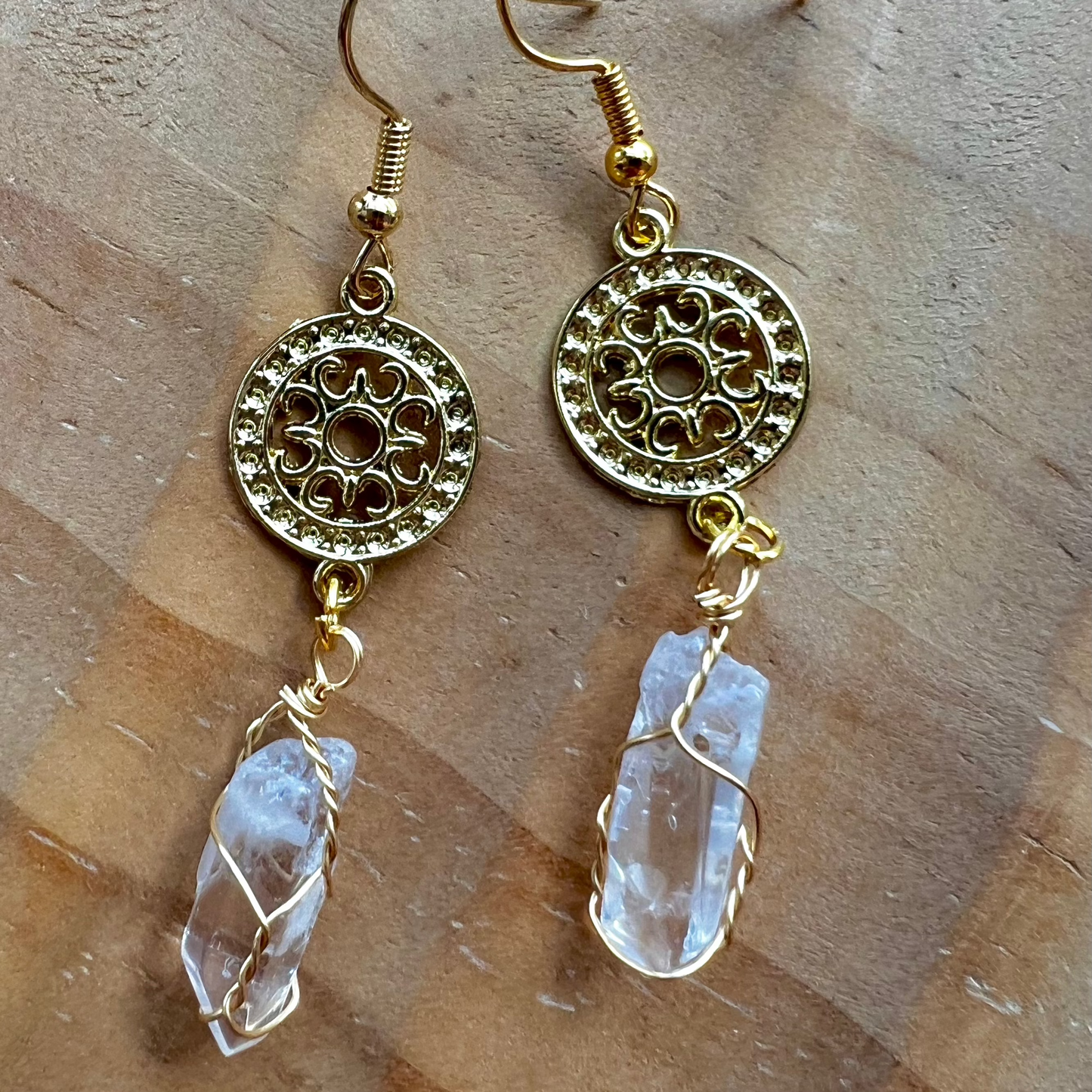Medallion Crystal Dangles