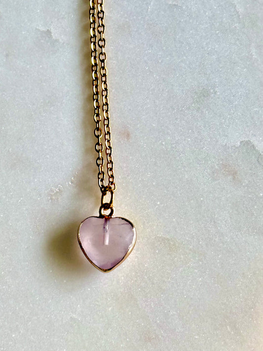 "iloveme" Rose Quartz Necklace