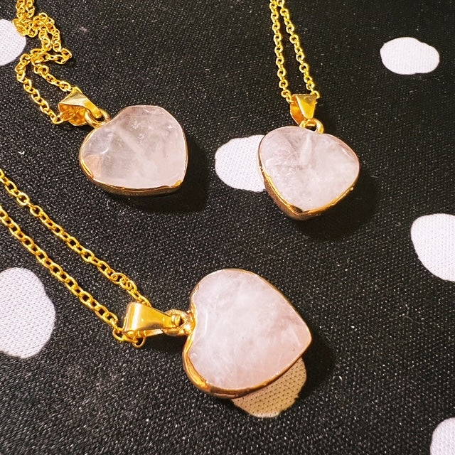 "iloveme" Rose Quartz Necklace