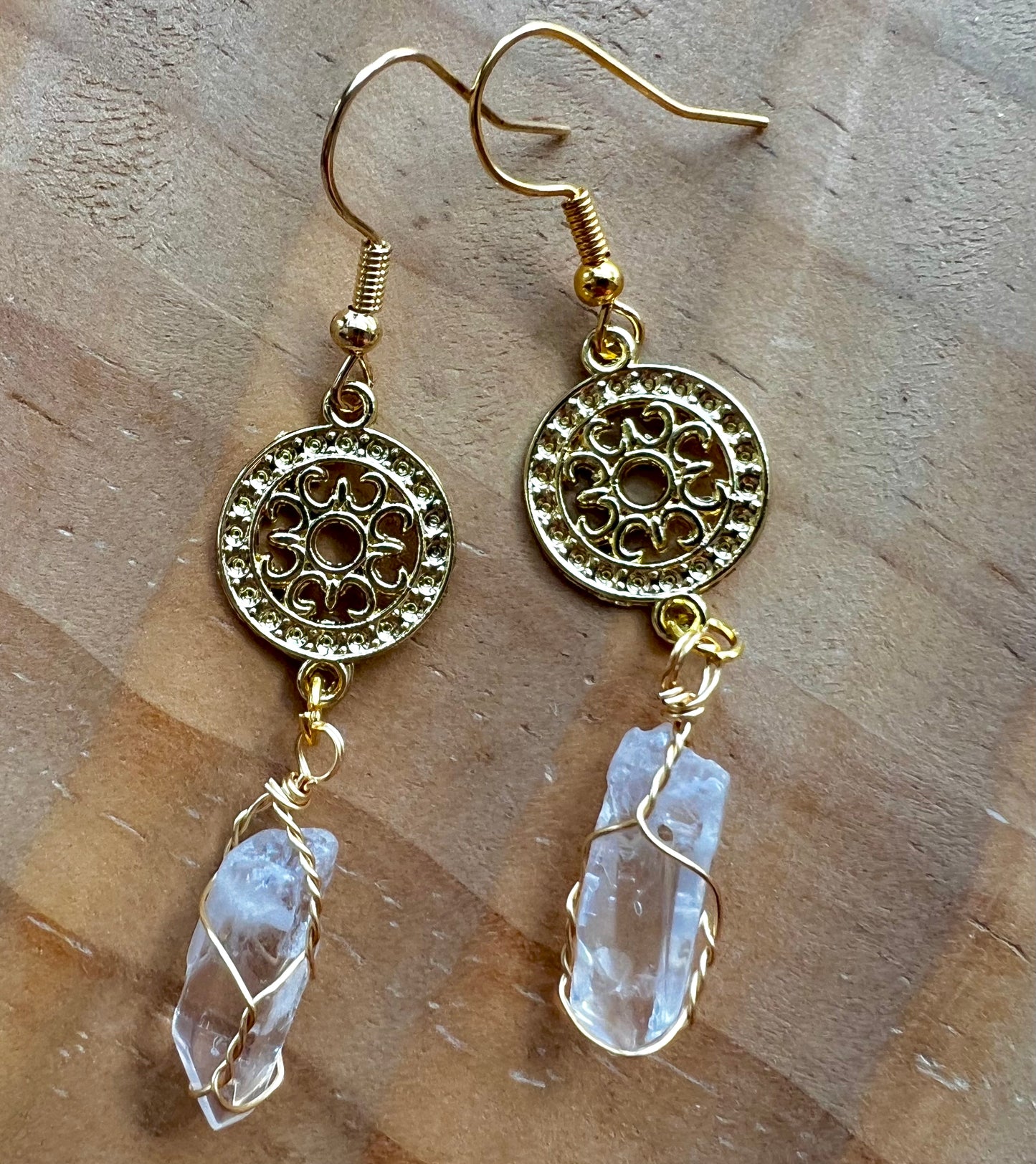 Medallion Crystal Dangles